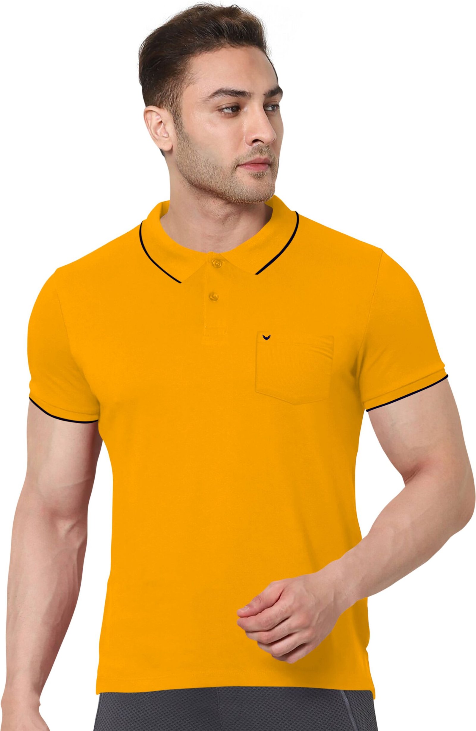 Aeronauts Solid Polo T-Shirt Yellow Color without pocket