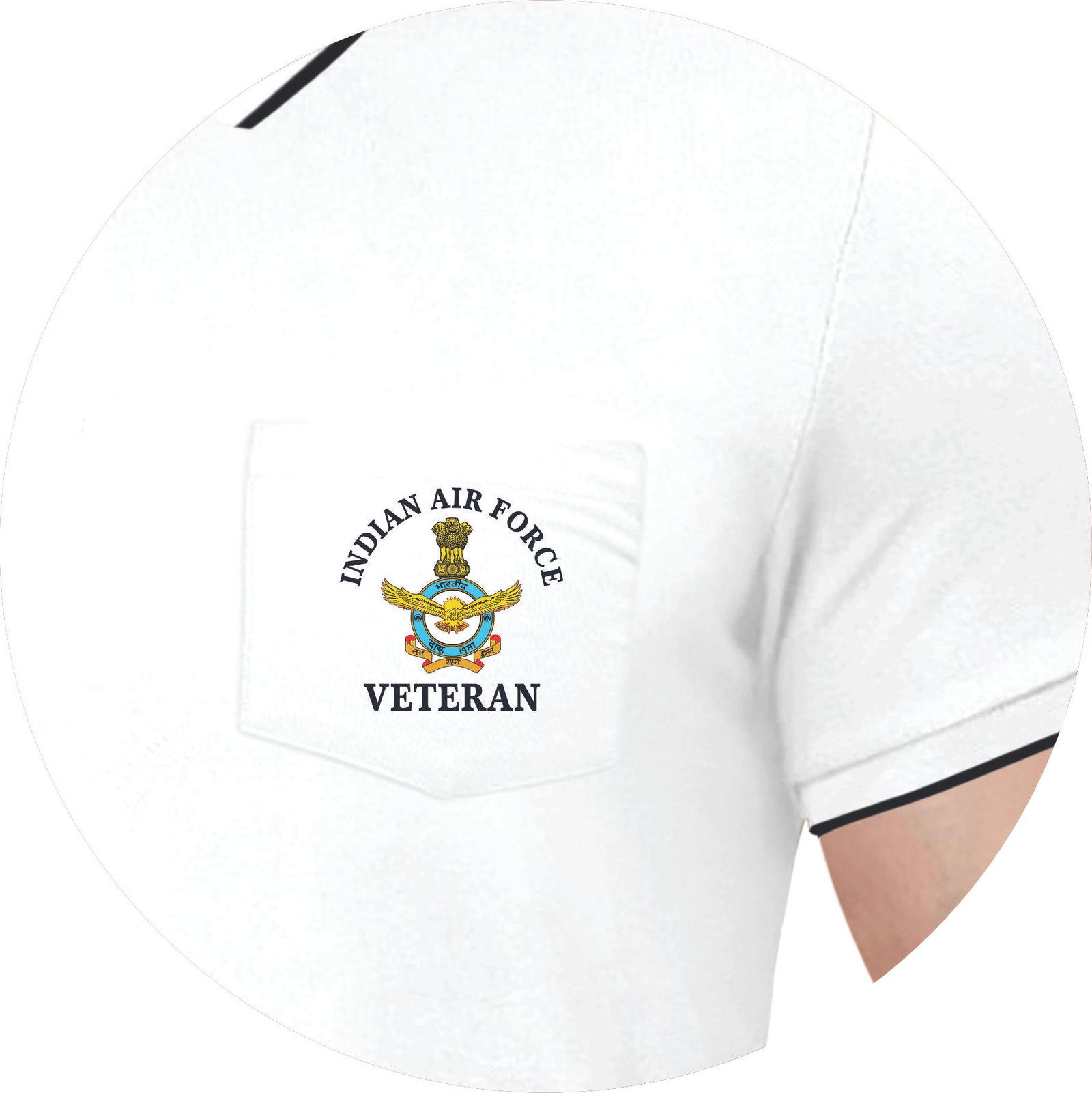 IAF Veteran Polo T-Shirt White Color - Image 3