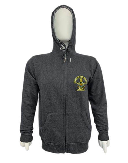 IAF Veteran Hooded Jackets Charcoal Melange Color