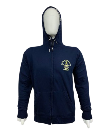 IAF Veteran Hooded Jackets Navy Blue Color