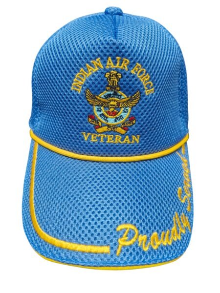 IAF Veteran Cap Sky Blue Color - Proudly Served embroidery