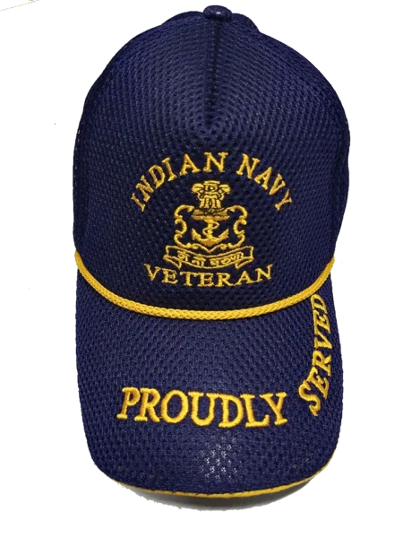 Indian Navy Veteran Cap Navy Blue