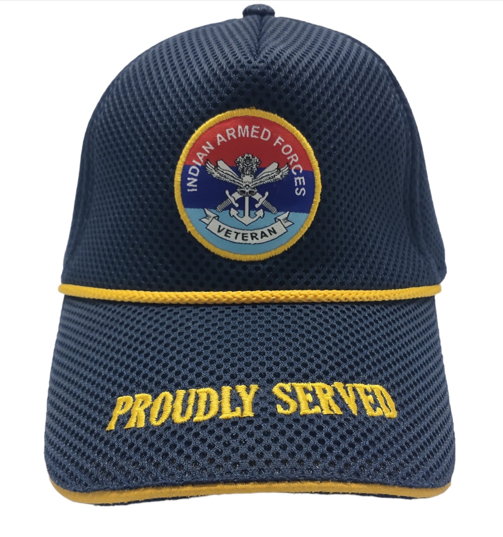 Indian Armed Forces Veteran Cap – Navy Blue Colour