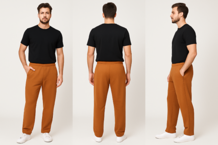 Men Track Pants - Rust