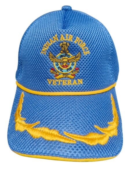 IAF Veteran Cap Sky Blue Color - Feather embroidery